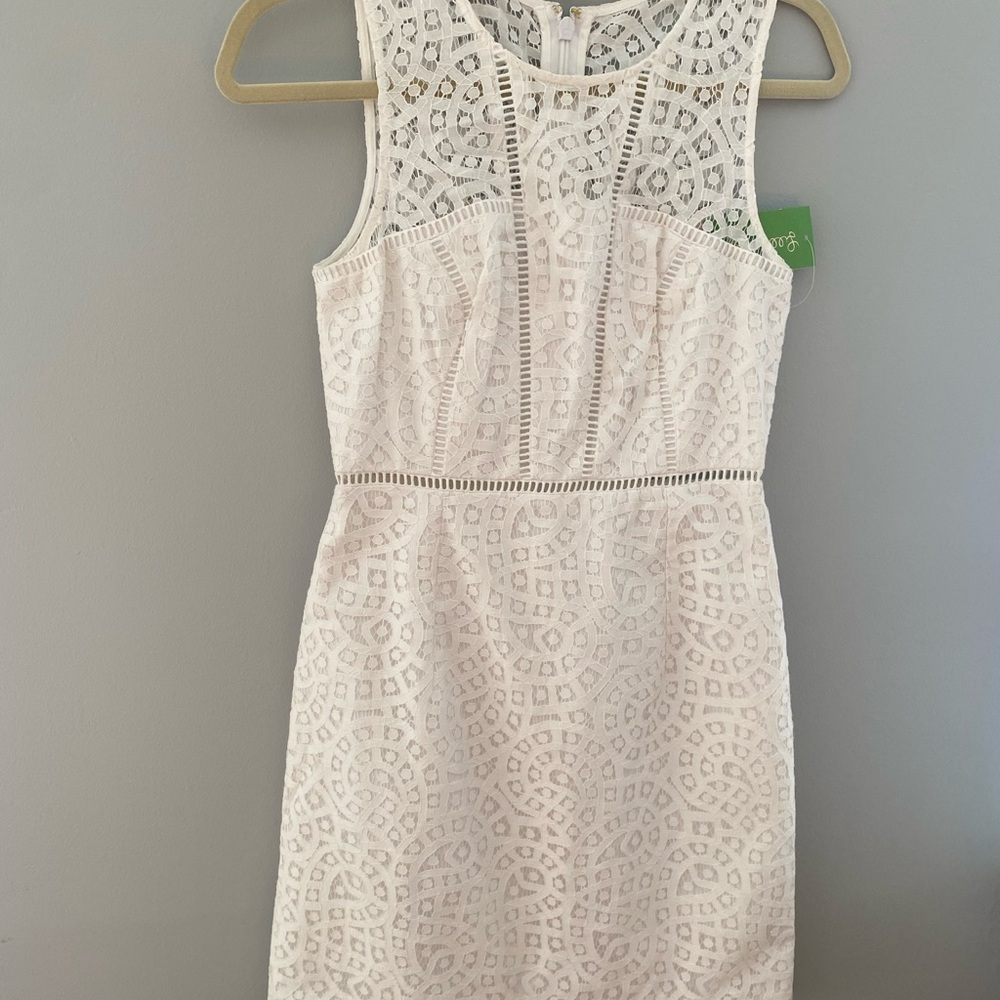 Lilly Pulitzer Cream Lace Mini Dress